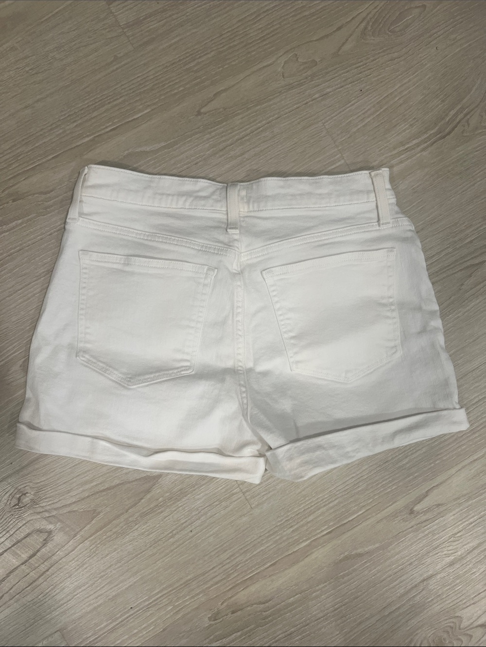 J. Crew White Rolled-Hem Denim Shorts - Picture 2 of 4